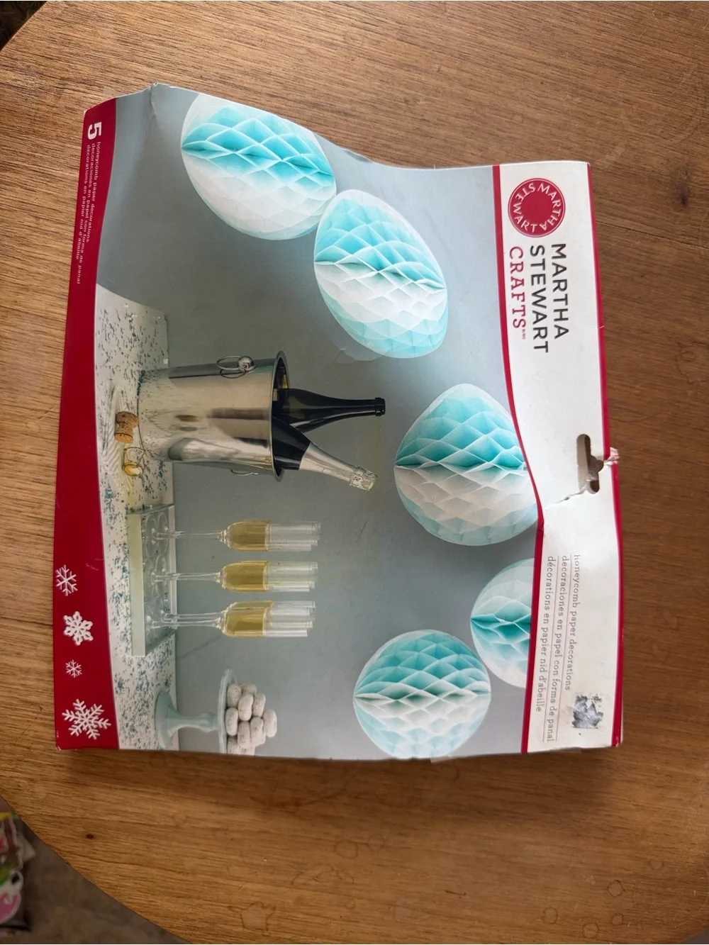 Martha Stewart Blue Honeycomb Paper Party Ornaments